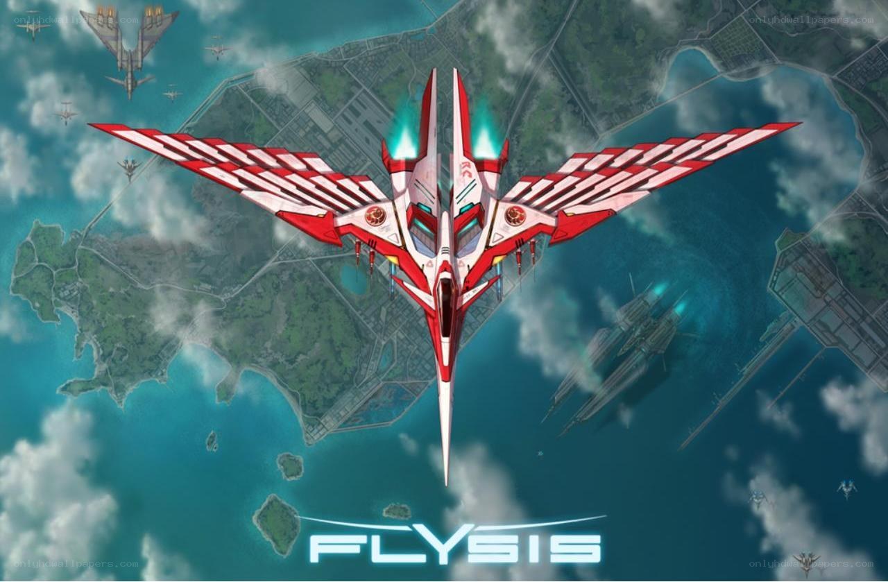 Red and white fighter jet