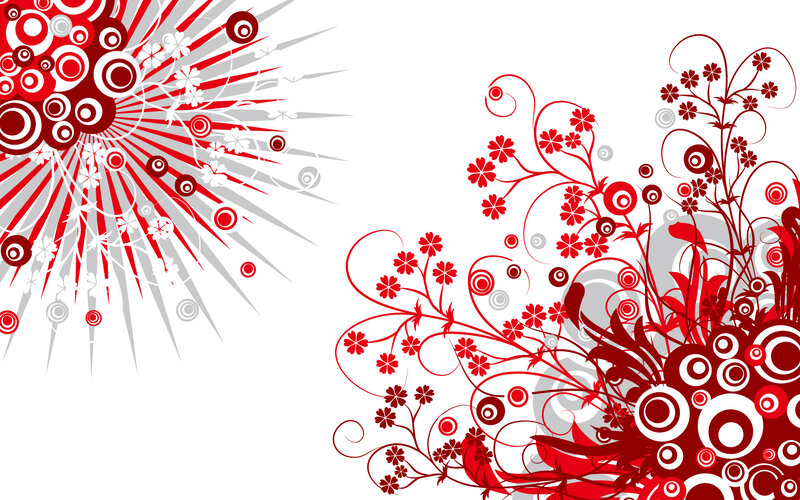 Red and White Floral Design — Dynamic