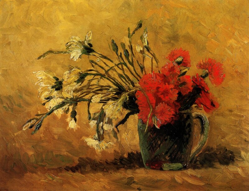 Red and White Flowers — Yellow