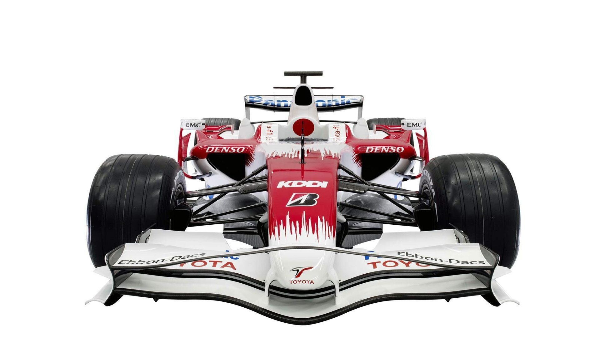red and white formula one car