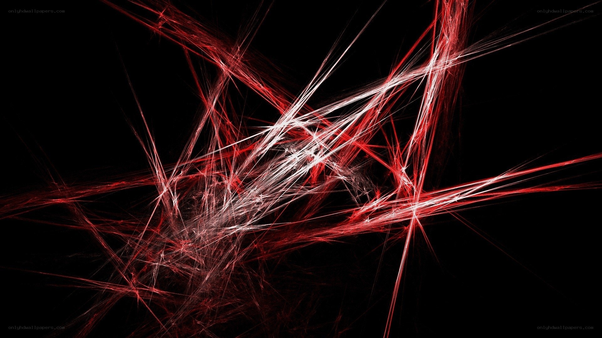 Red and white fractal lines