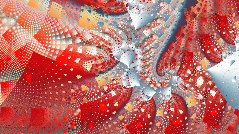 Red and White Fractal Pattern — Dynamic