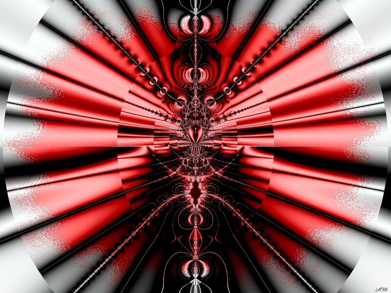 Red and white fractal pattern