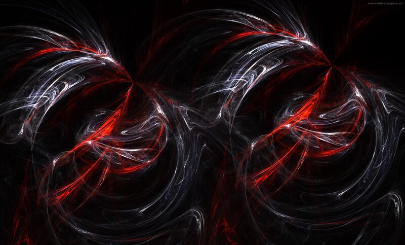 Red and white fractal swirls