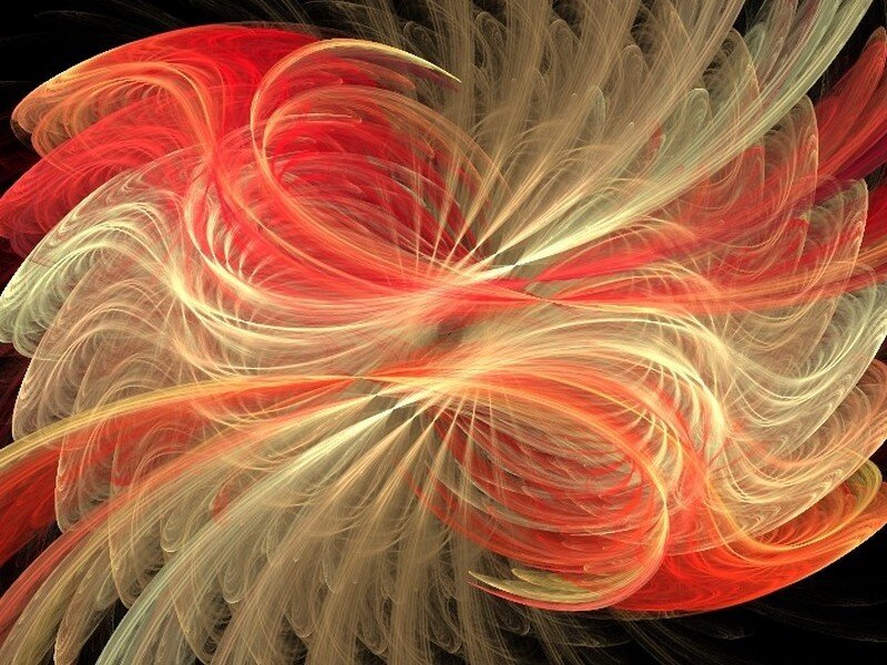 Red and White Fractal Swirls — Dynamic
