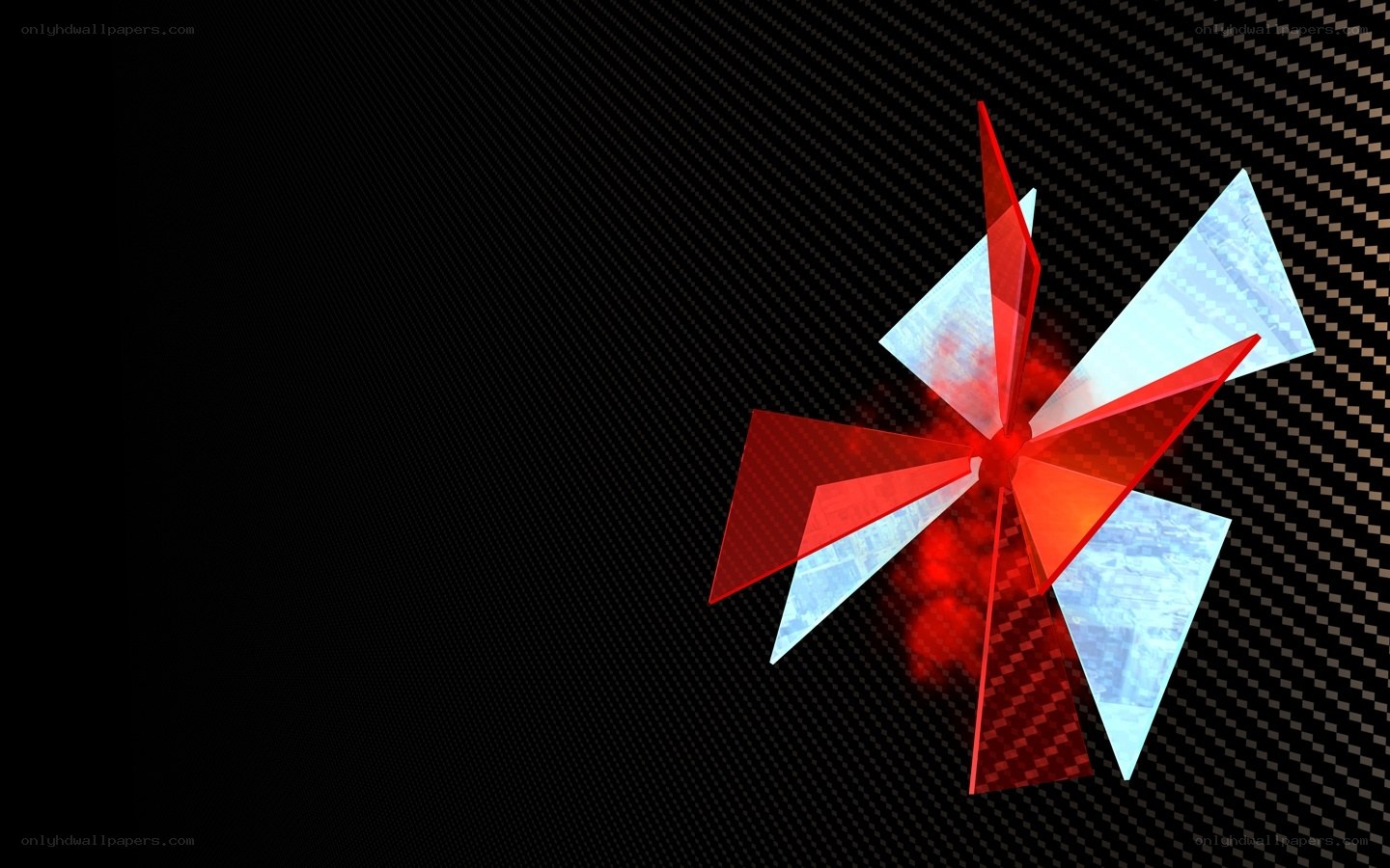 red and white geometric design