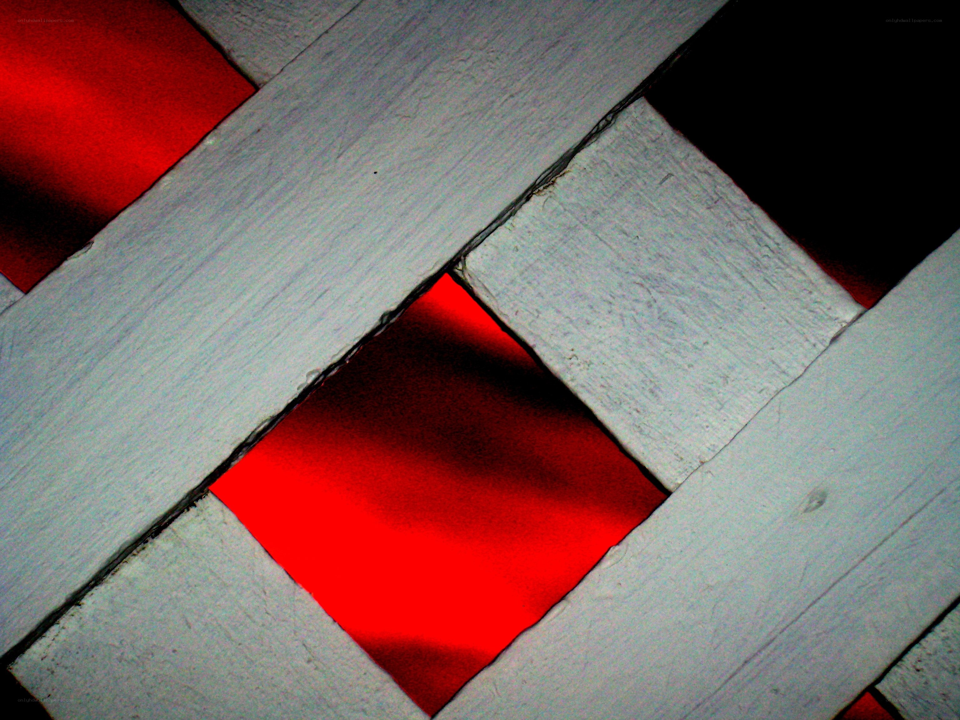 Red and white geometric pattern