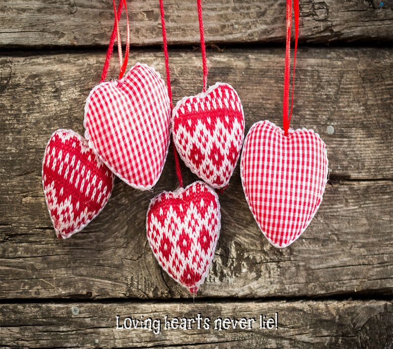 Red and White Heart Ornaments