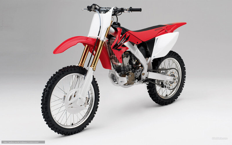 Red and white Honda dirt bike