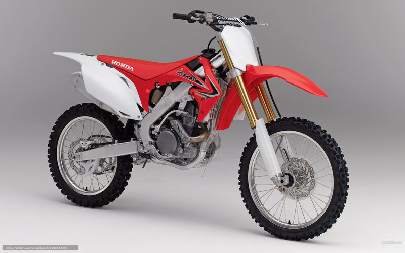 Red and white Honda dirt bike
