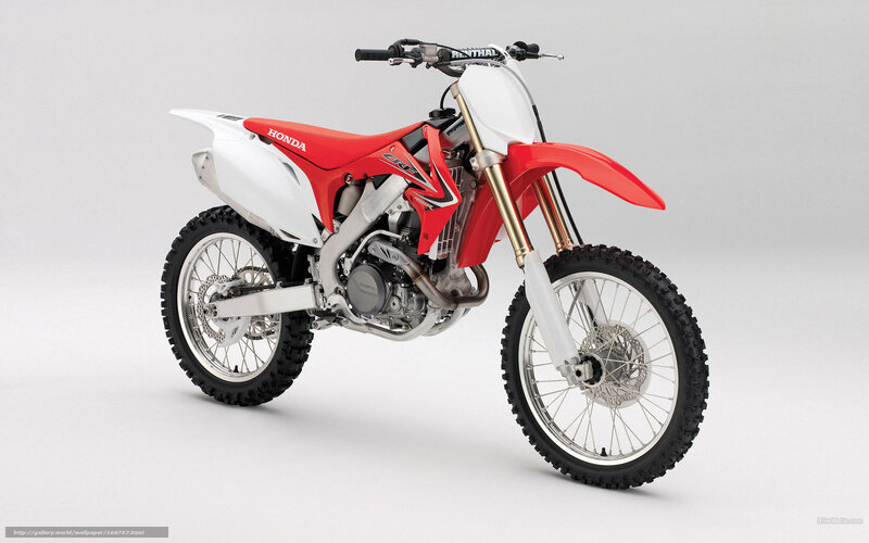 Red and white Honda dirt bike