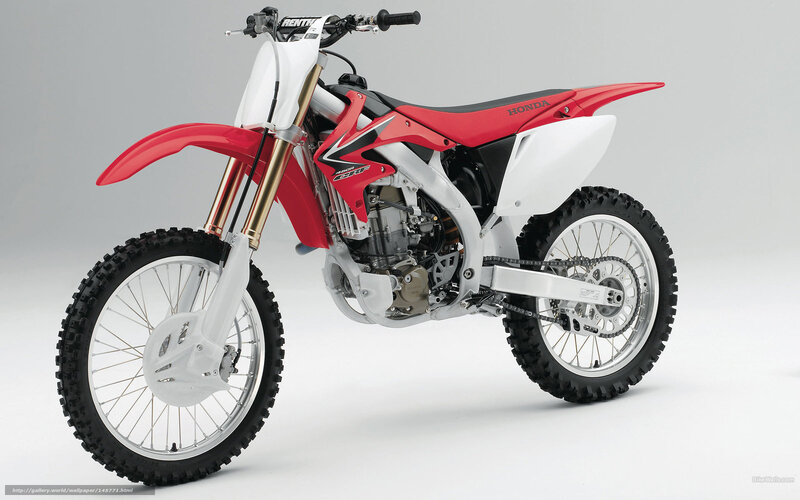 Red and white Honda dirt bike