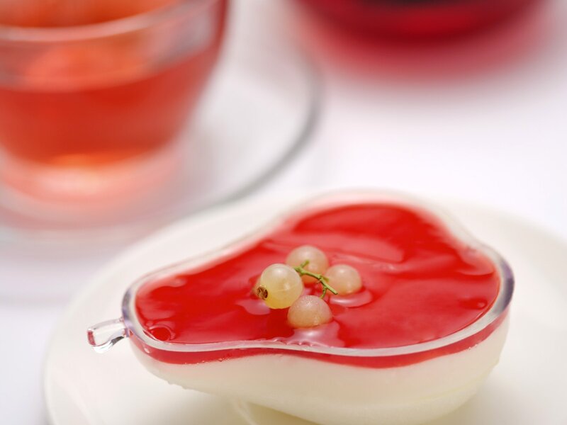 Red and White Jelly Dessert