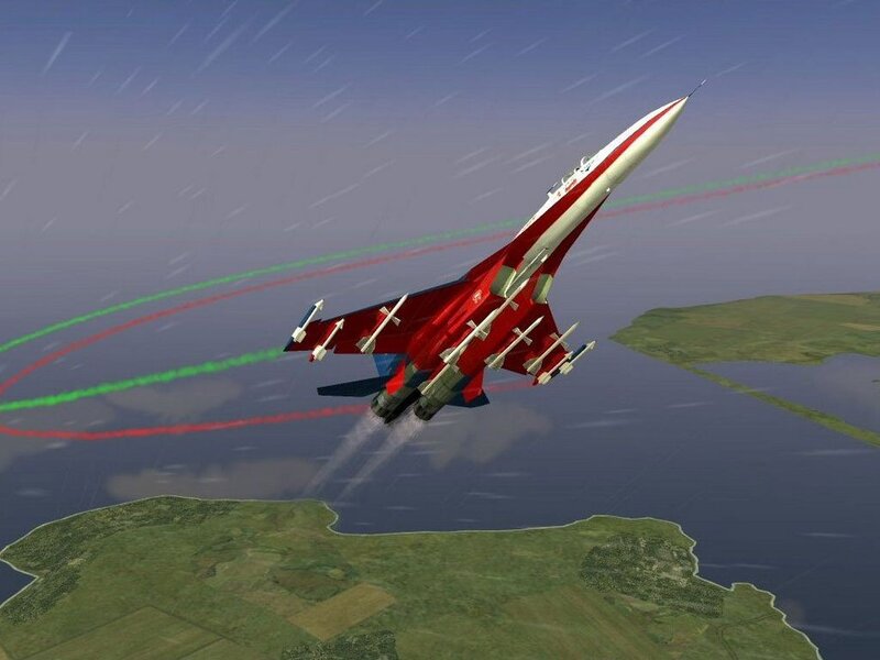Red and White Jet Fighter — Dynamic, 3d Render