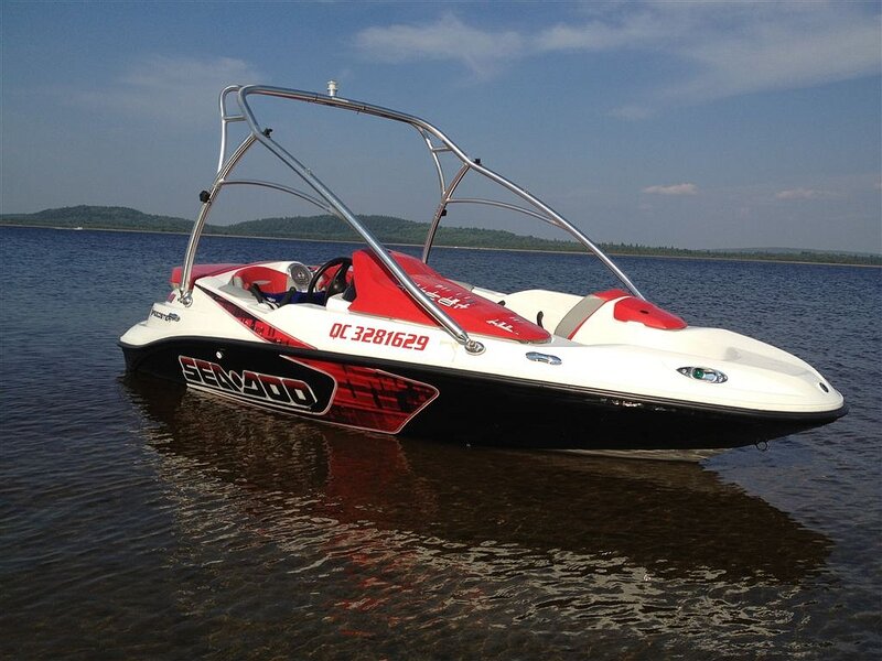 Red and White Jet Ski