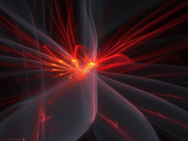 Red and white light burst