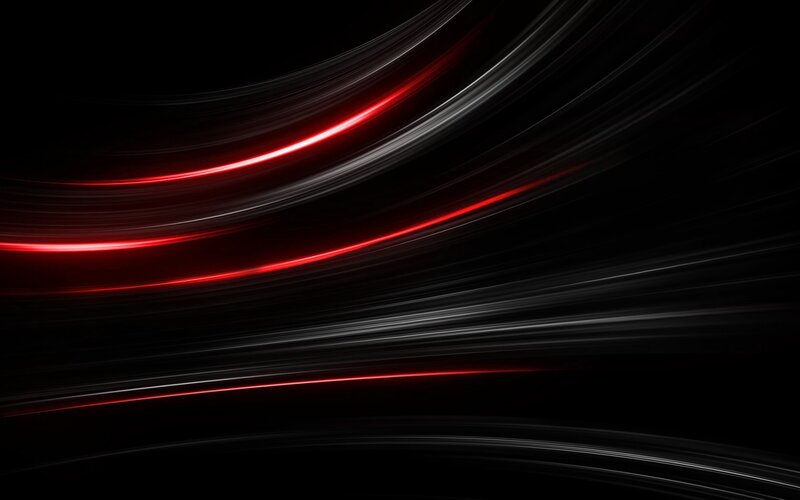 Red and White Light Streaks — Black, Dynamic, Abstract