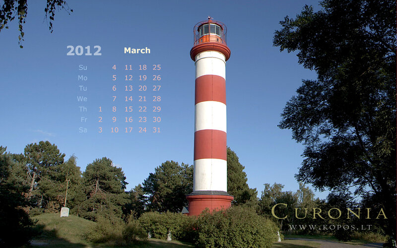Red and White Lighthouse — Blue, Serene, Morning