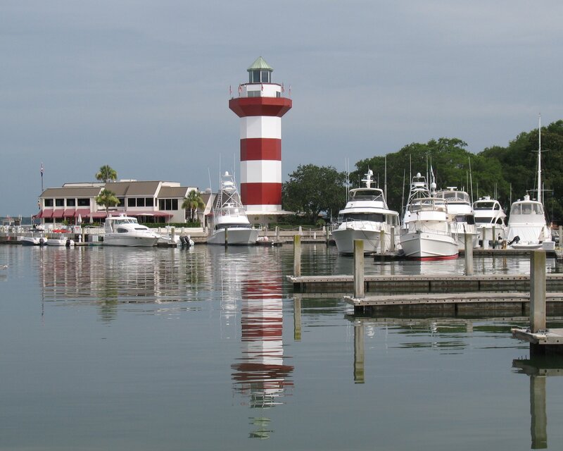 Red and White Lighthouse — Calm, Afternoon