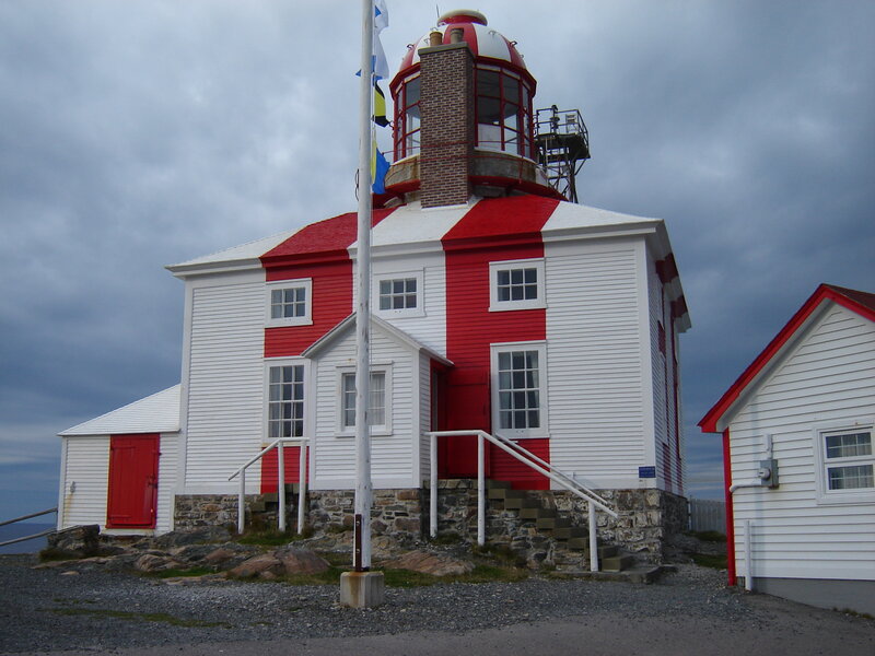 Red and White Lighthouse — Overcast