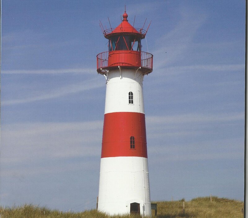 Red and White Lighthouse — Serene, Afternoon