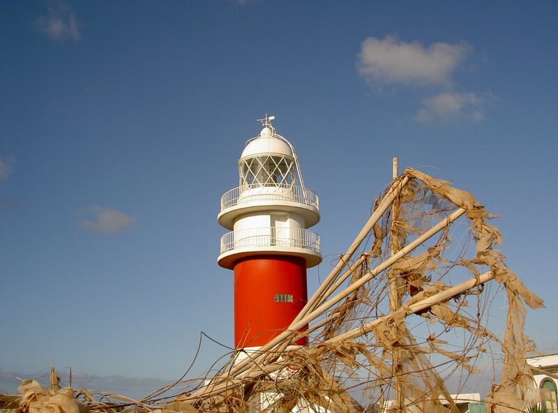 Red and white lighthouse