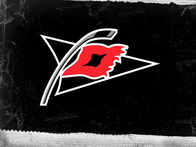 Red and White Logo — Black