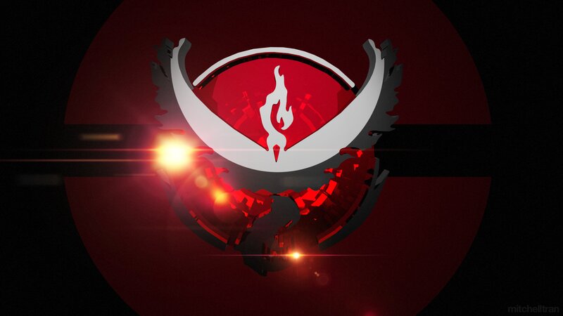 Red and White Logo — Dramatic