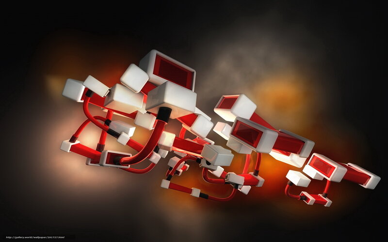 Red and White Mechanical Structure