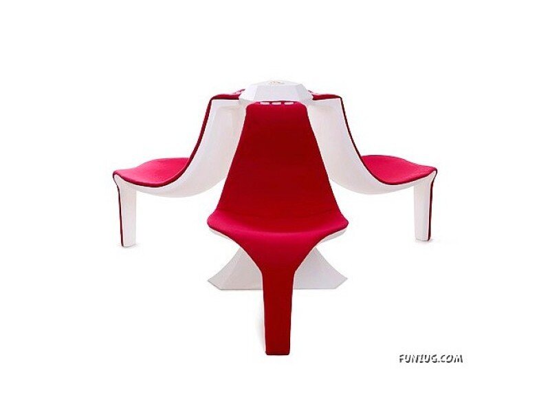 red and white modern chair
