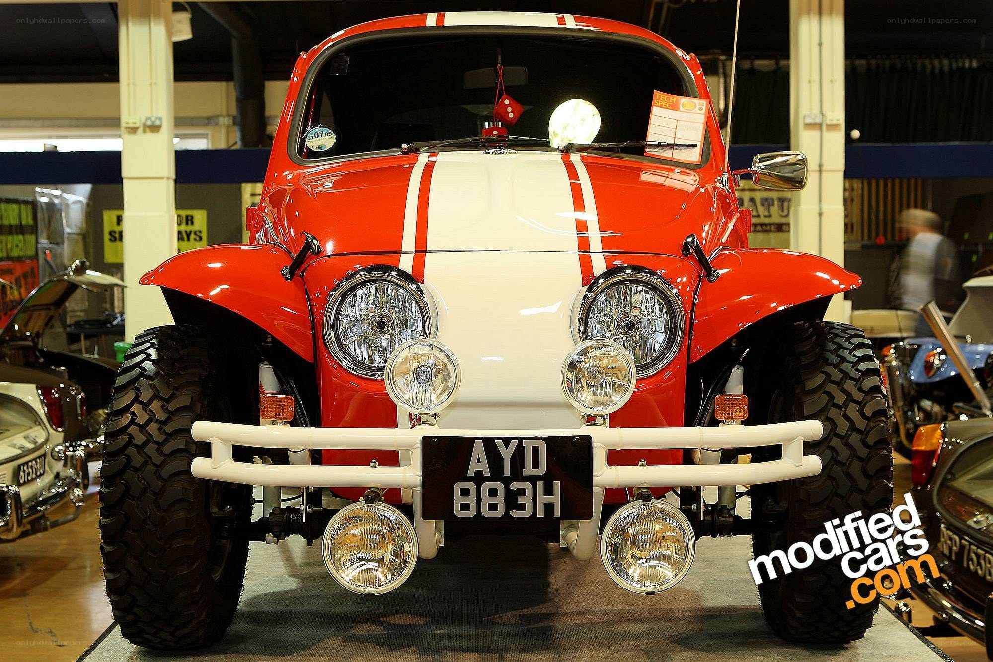 Red and white modified buggy