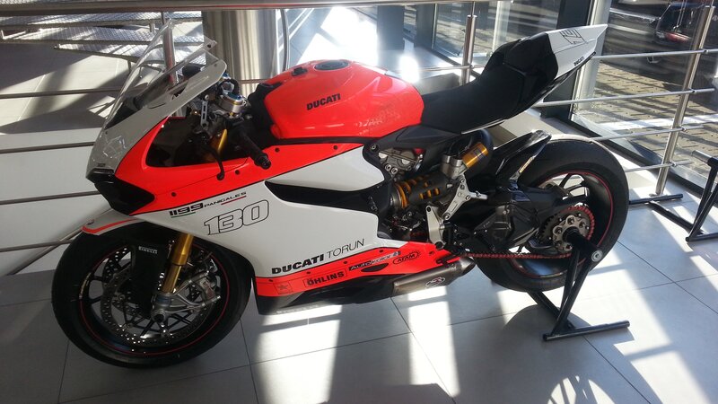 Red and White Motorcycle — Bright
