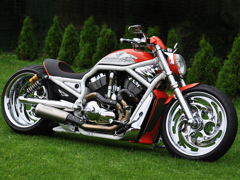 Red and White Motorcycle — Calm, Afternoon
