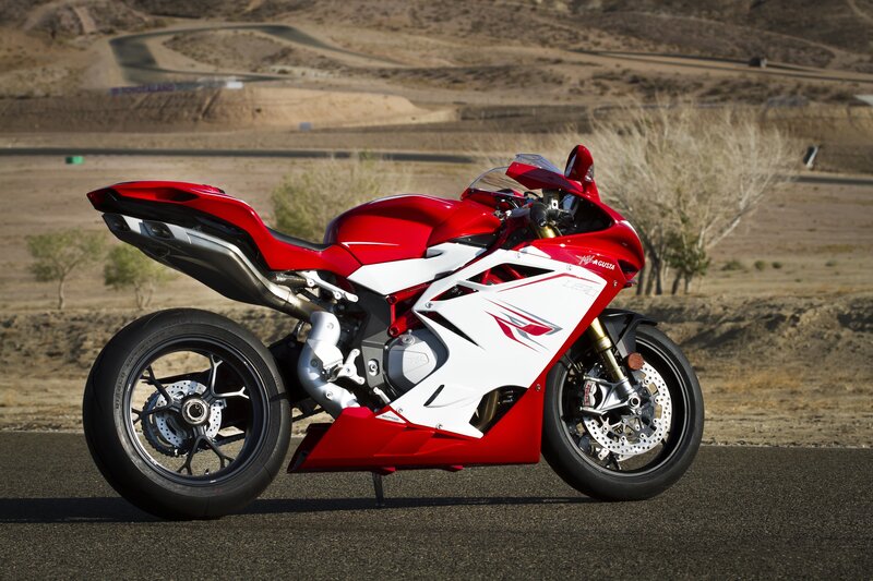 Red and White Motorcycle — Dramatic, Afternoon