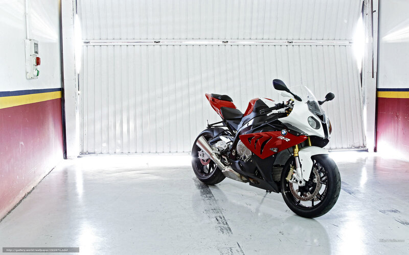 Red and White Motorcycle — Dramatic, Photograph, Garage