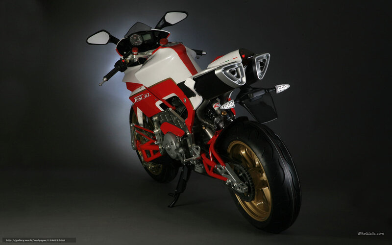 Red and White Motorcycle — Dramatic, Photograph, Gold Wheel