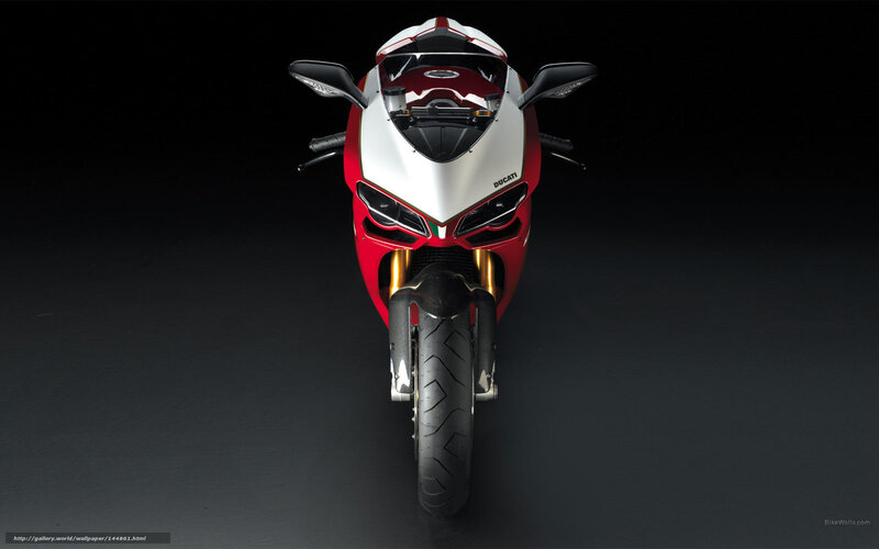 Red and White Motorcycle — Dramatic, Photograph, Handlebars