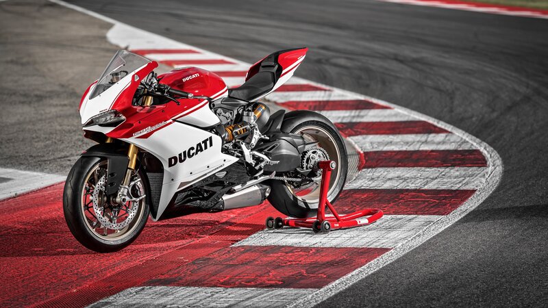 Red and White Motorcycle — Dramatic, Photograph, Racetrack
