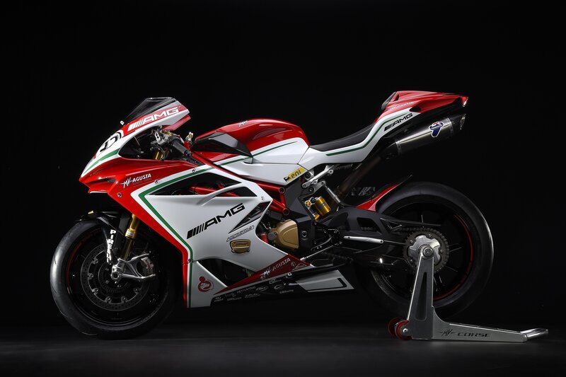 Red and White Motorcycle — Dramatic, Photograph, Stand, Black Background