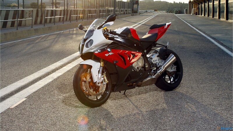 Red and White Motorcycle — Dramatic, Sunset, Photograph, Race Track