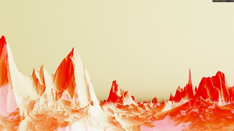 Red and White Mountain Range