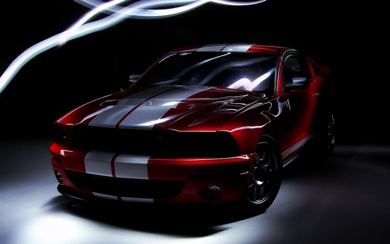 Red and White Muscle Car
