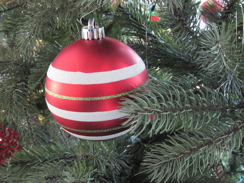 Red and White Ornament — Festive, Winter