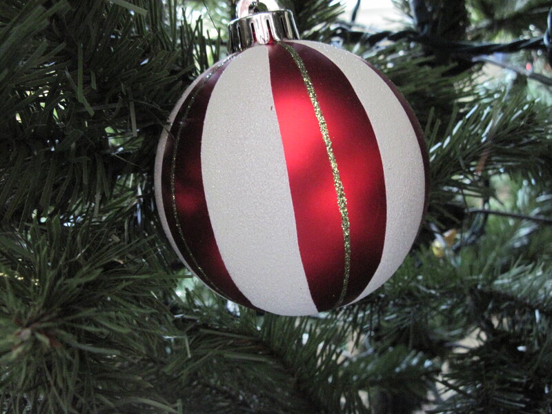 Red and White Ornament
