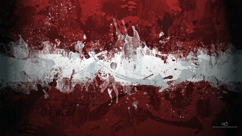 Red and White Paint Splatters