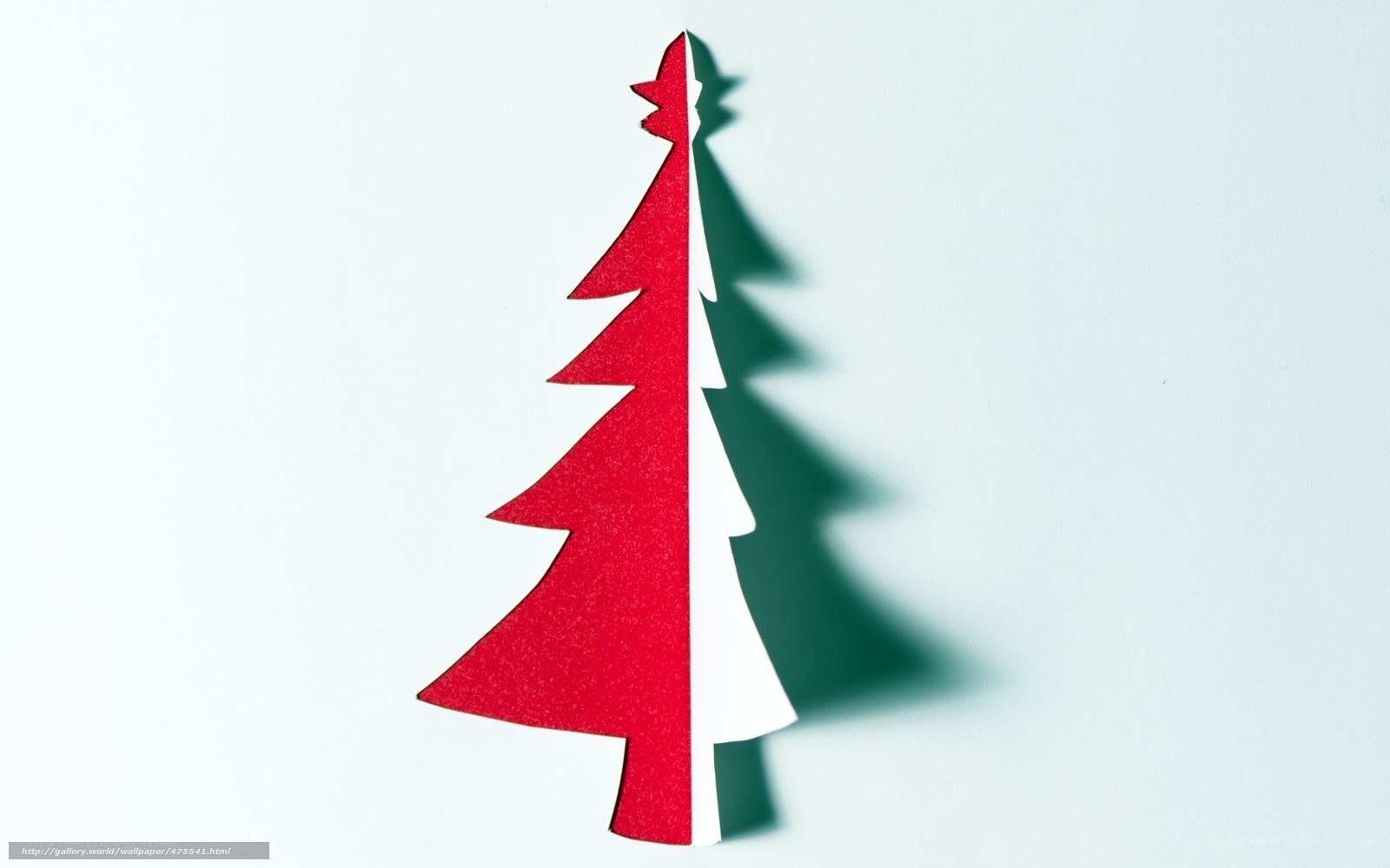 Red and white paper Christmas tree