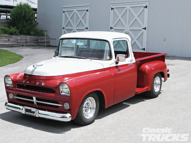 Red and White Pickup Truck — Calm