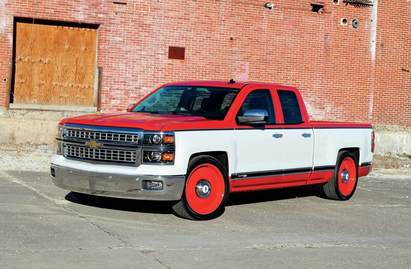 Red and White Pickup Truck — Neutral