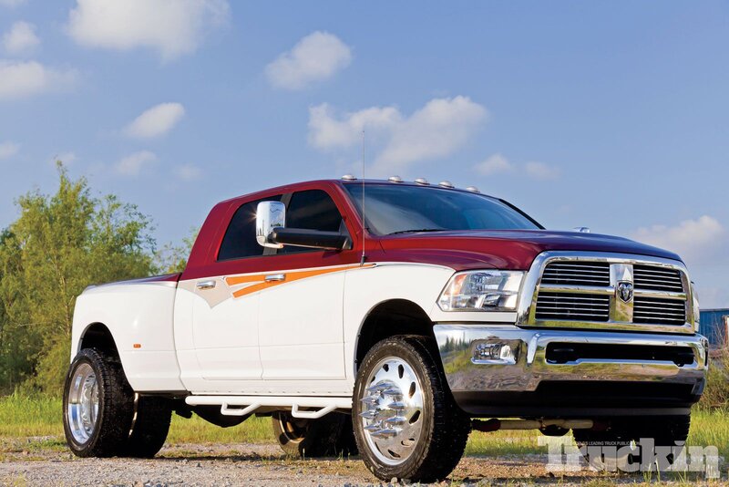 Red and White Pickup Truck — Outdoor