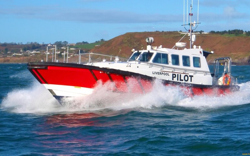 Red and White Pilot Boat